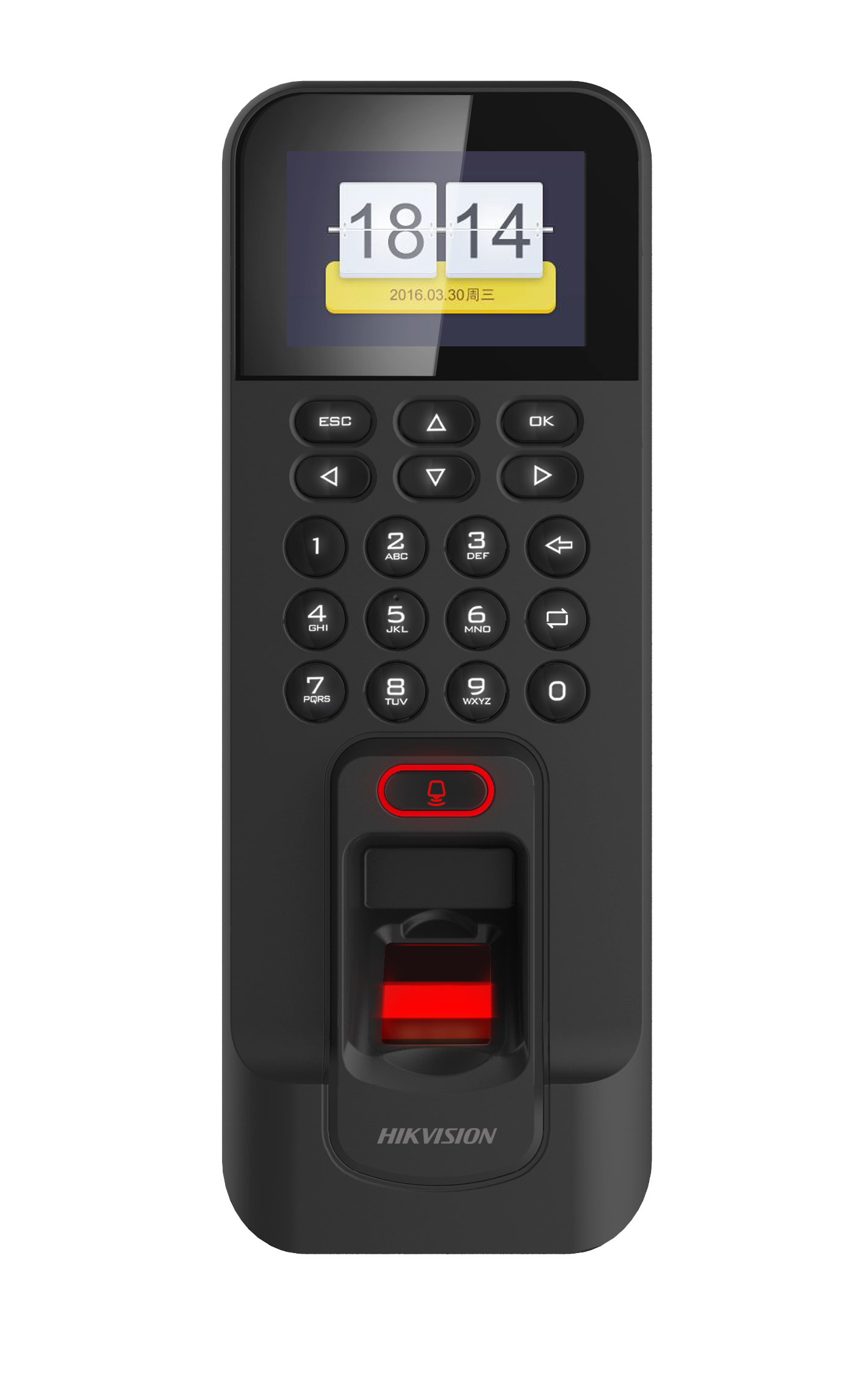 石家庄海康DS-K1T804B指纹门禁一体机